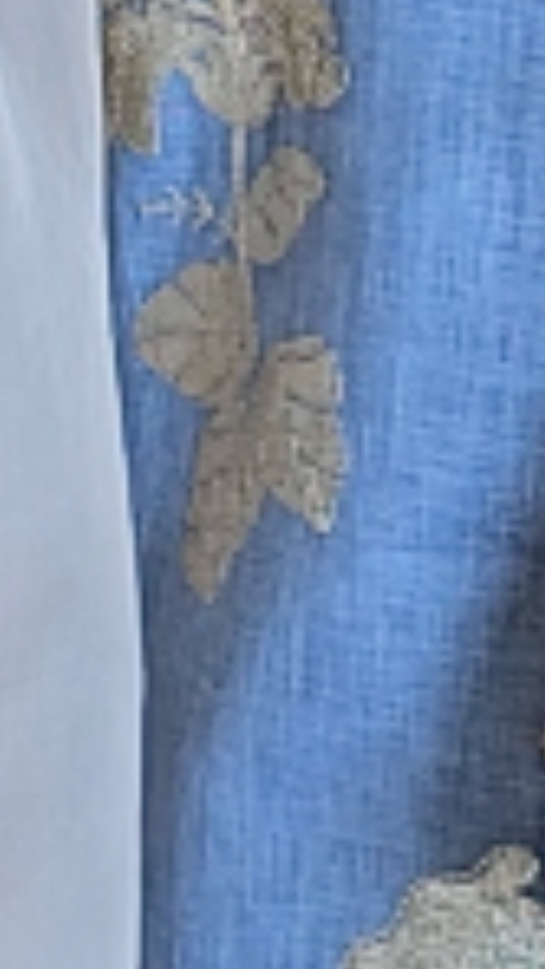 Ice Blue Linen Embroidered Top With Linen Bottom and Organza Dupatta