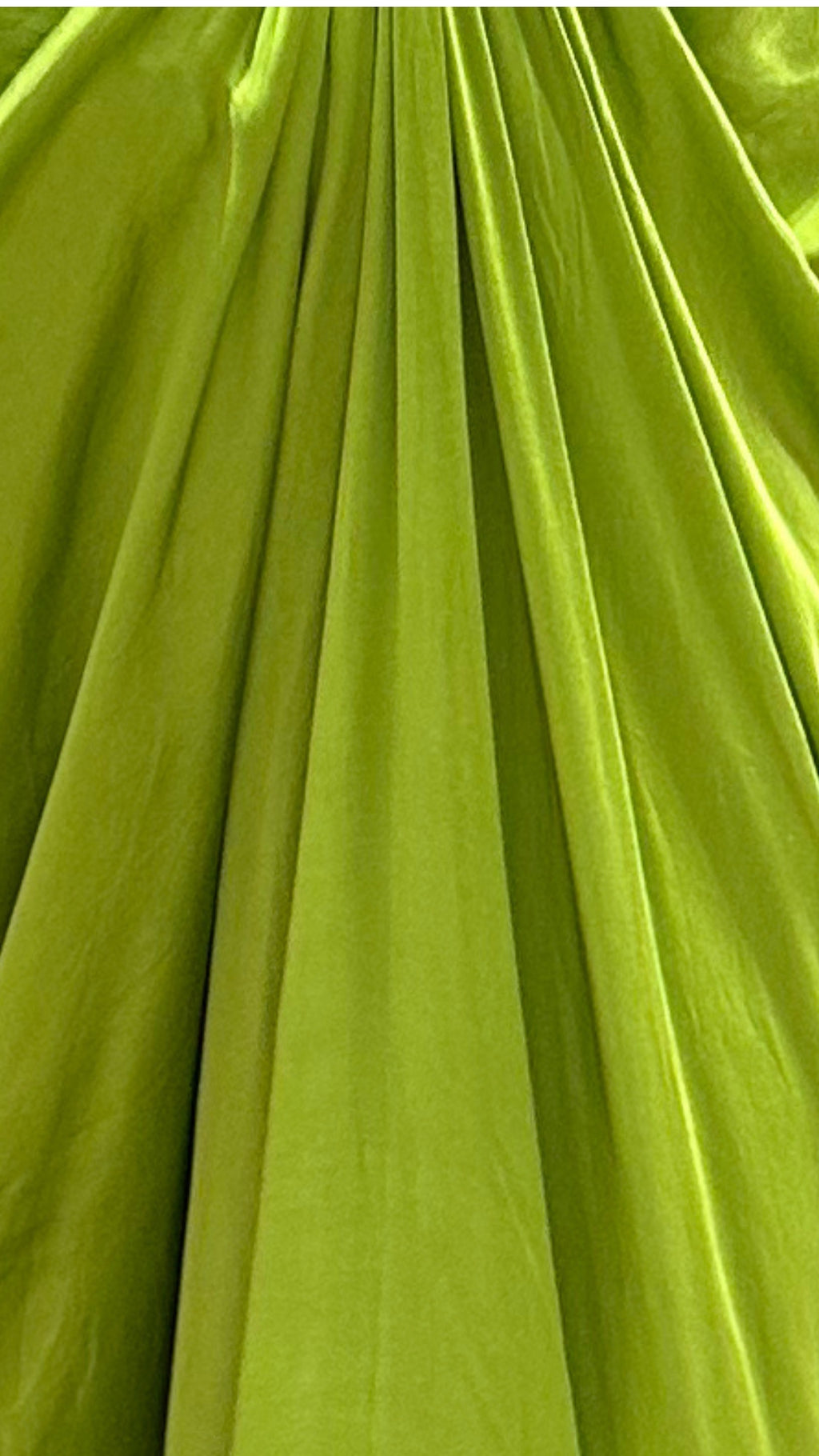 Gorgeous Parrot Green Satin Drape Dress