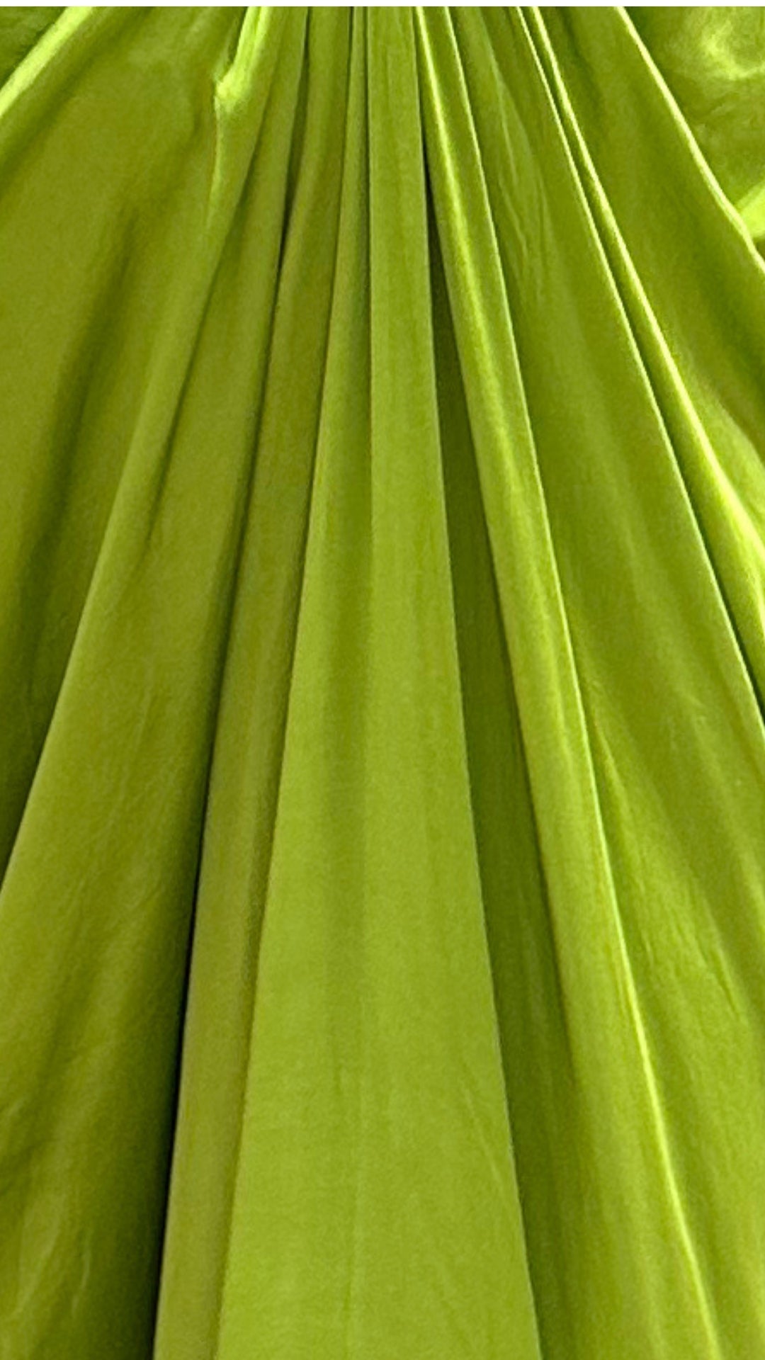 Gorgeous Parrot Green Satin Drape Dress