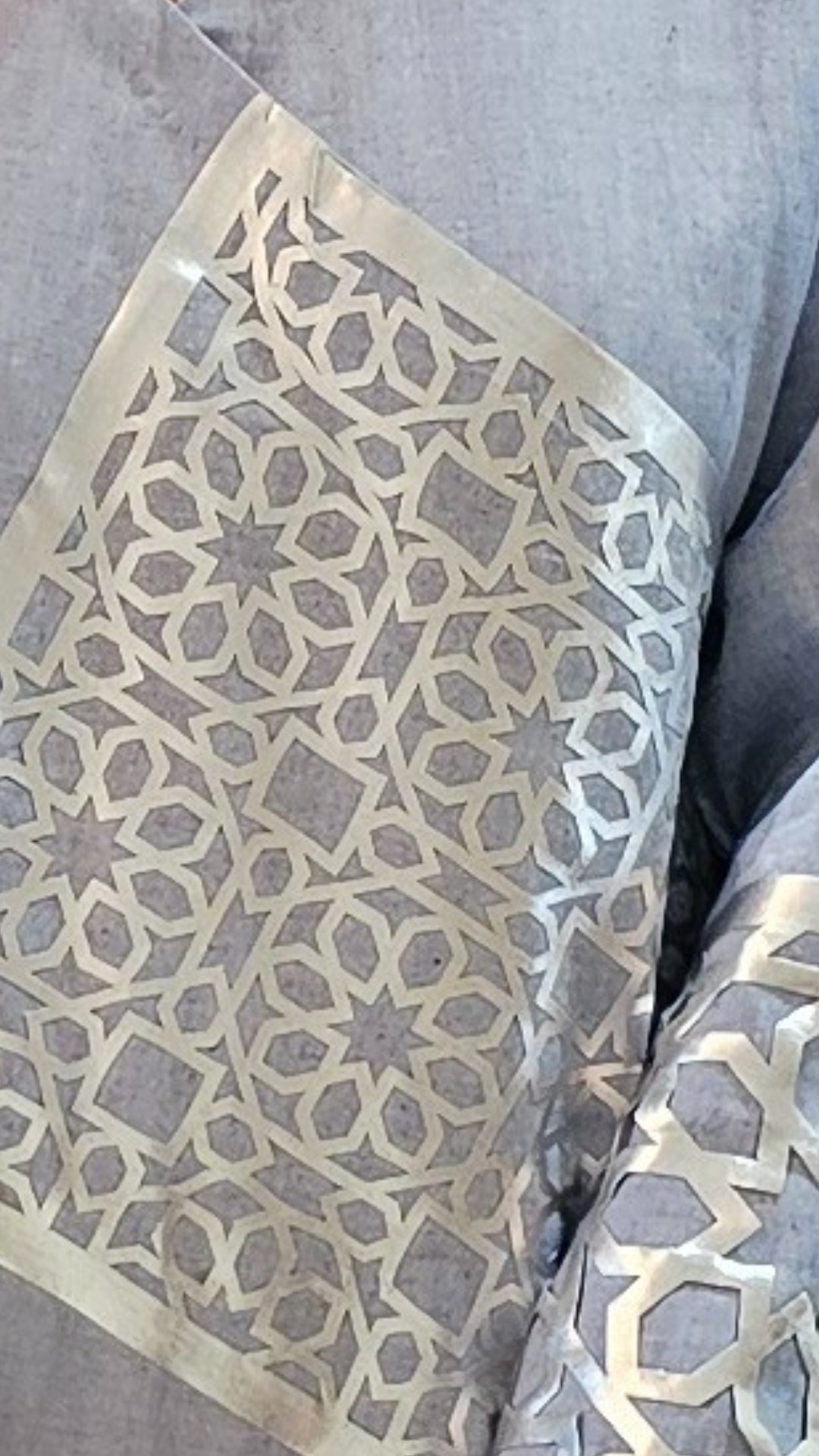Blue Demin Co-ord set With Jaali Work