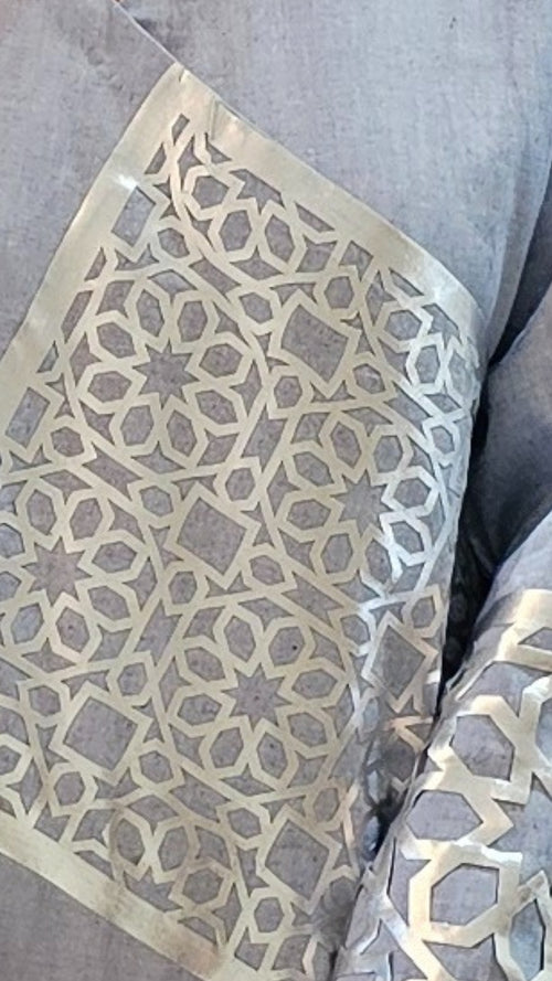 Blue Demin Co-ord set With Jaali Work