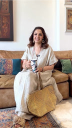 Beautiful Linen Kaftan with Hand Embroidery