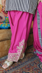 Beautiful Satin Crepe fully lined outfit with Arri & Mirror work