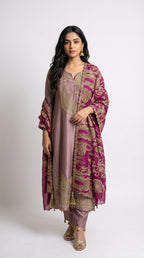 Beautiful Soft Shimmer Tissue Semi Stitched With Upara Silk Bottom With Soft tissue Shimmer Dupatta with Arri & Hand embroidery