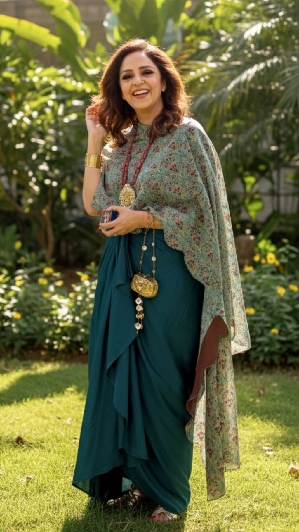 Blue Satin Silk Top and Bottom With Embroidery Work