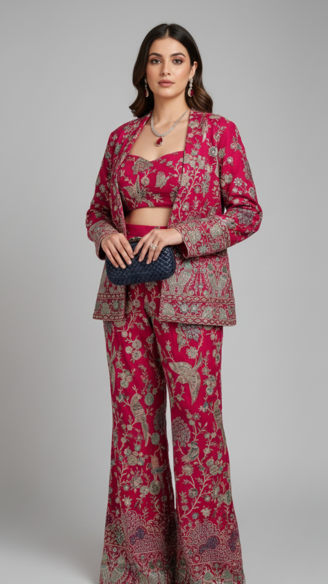 Beautiful Georgette 3 piece Set with Resham and Hand work