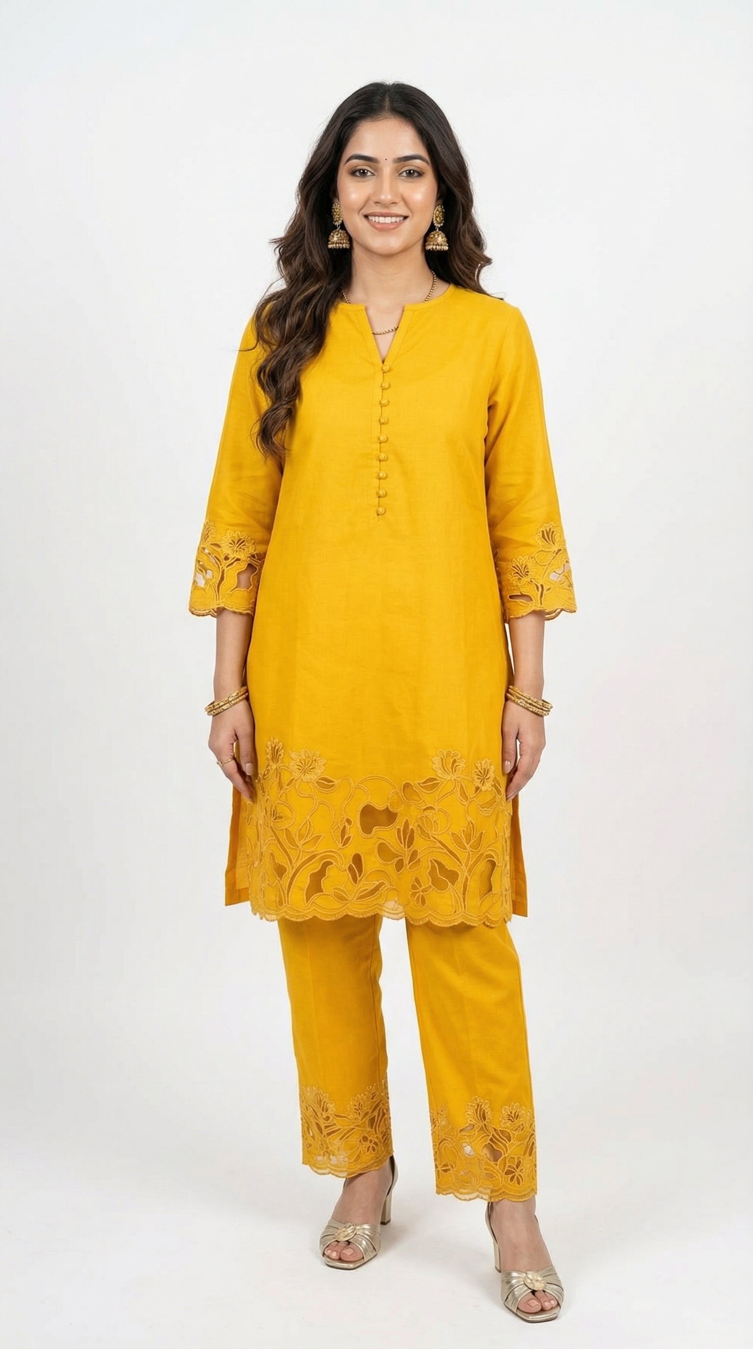 Beautiful Soft Organza Shirt & dupatta With Net Cut Work & Upara Silk Bottom