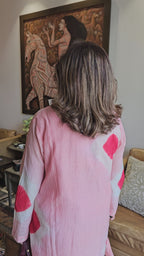 Beautiful Mul Tie & Dye Outfit with Mother of Pearl Work